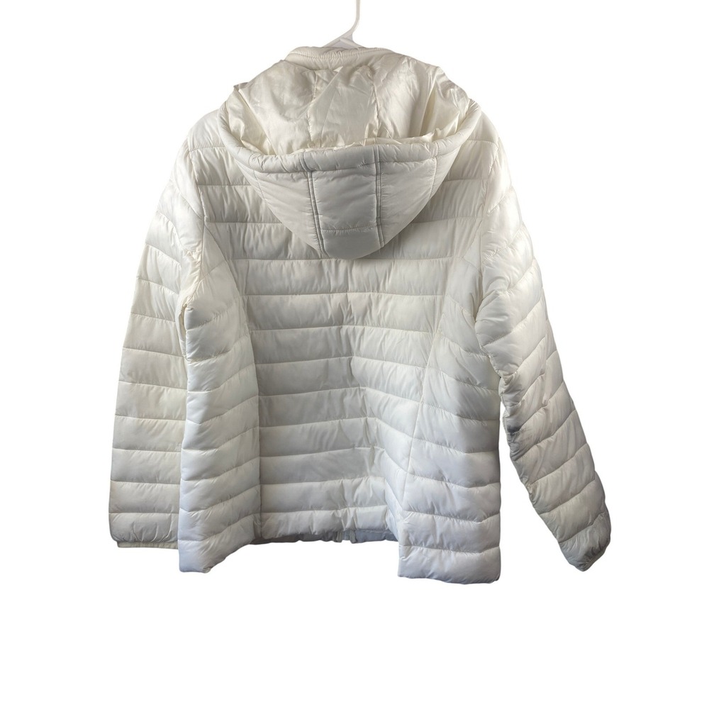 St Johns Bay Coat Womens Extra Large Hooded Lightweight Puffer Jacket Full Zip - Picture 2 of 6